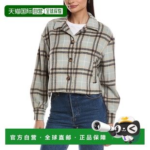 Cropped York Plaid Jacket 美国奥莱直发 自营Oat beige New