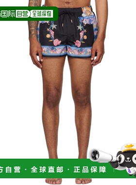 1h可退 香港直邮潮奢 versace 范思哲 男士 黑色 & 蓝色 Coral Th