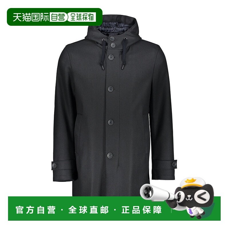 香港直邮HERNO 男士外套 PA000129U333839200 AW2023 黑色 连帽棉