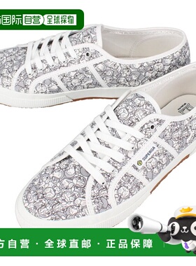 日本直邮Superga 运动鞋 我是哆啦A梦 2750 哆啦A梦重叠印花 白色