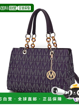 自营mia k collectionMia K的Sirna M签名手提包-深紫色 美国奥莱