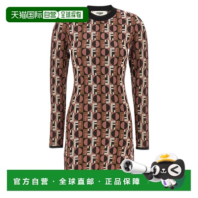 1h可退 香港直邮FENDI 女士连衣裙 FZDD92AYLVF1T6N AW2025 花色