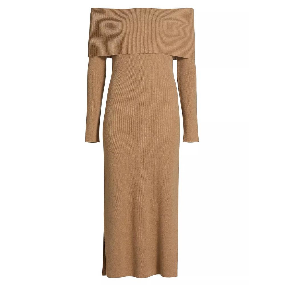 【美国直邮】Saks Fifth Avenue 露肩中长连衣裙