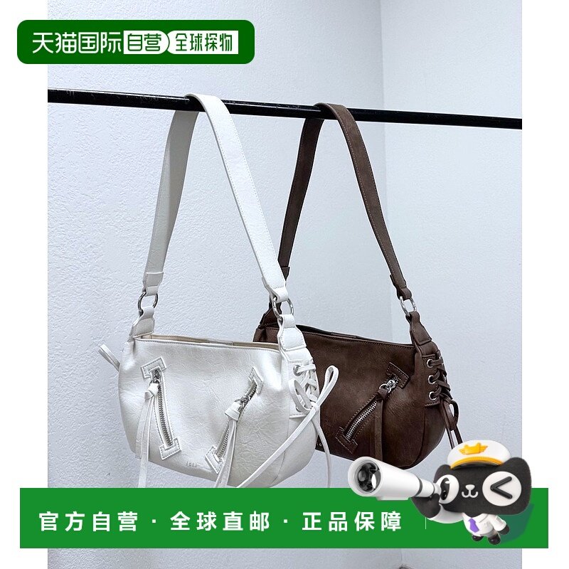 1h可退 日本直邮loti 女装 侧系带设计 斜插拉链 单肩包 MYL10521