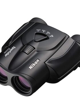 日本Nikon尼康变焦双筒望远镜黑色高清广角时尚24x25