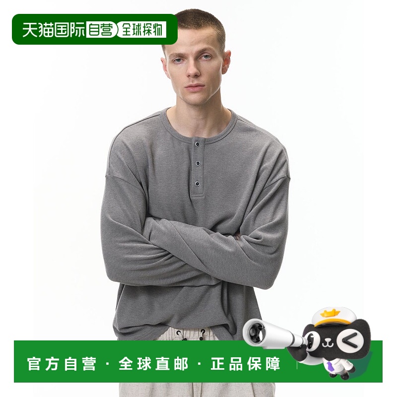 1h可退 日本直邮CORPUS TOKYO 男女同款 宽松亨利领长袖T恤 抗菌