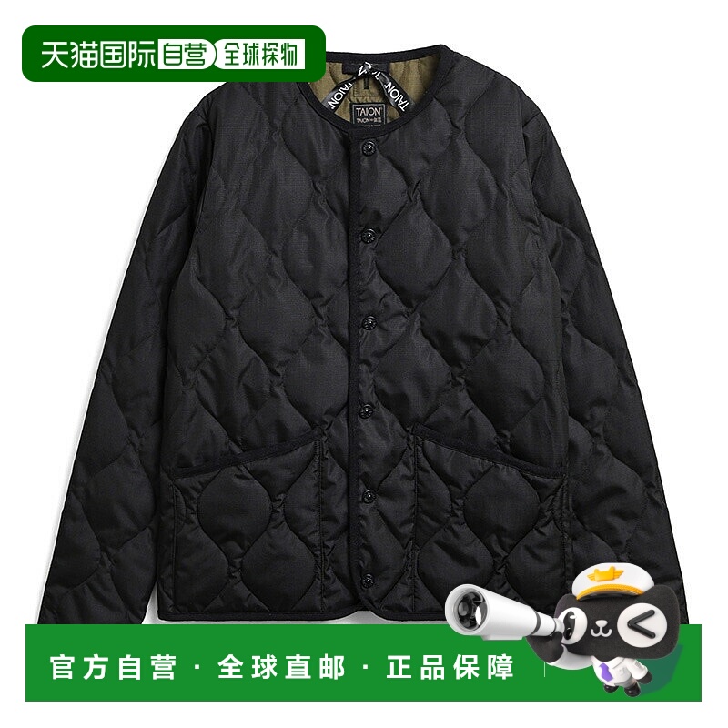 日本直邮TAION 圆领羽绒服（软壳）S码 黑色 TAION-104ALSBML-1