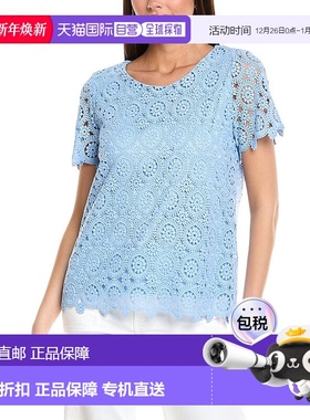 自营 jones new yorkJones纽约蕾丝上衣-蓝色 美国奥莱直发