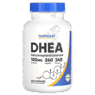 香港直邮Nutricost,DHEA，100 毫克，240 粒胶囊提高膳食补充剂