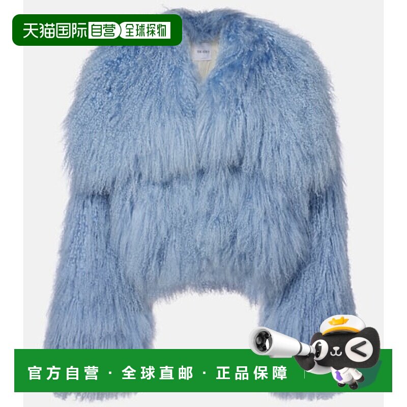 香港直邮潮奢 The Attico 女士 毛羊皮夹克 blue蓝色 舒适时尚
