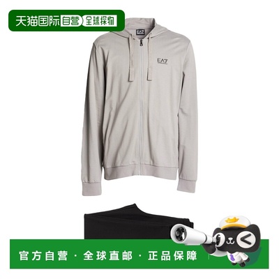 1h可退 香港直邮潮奢 Ea7 男士 Tracksuits 运动装 grey灰色 舒适