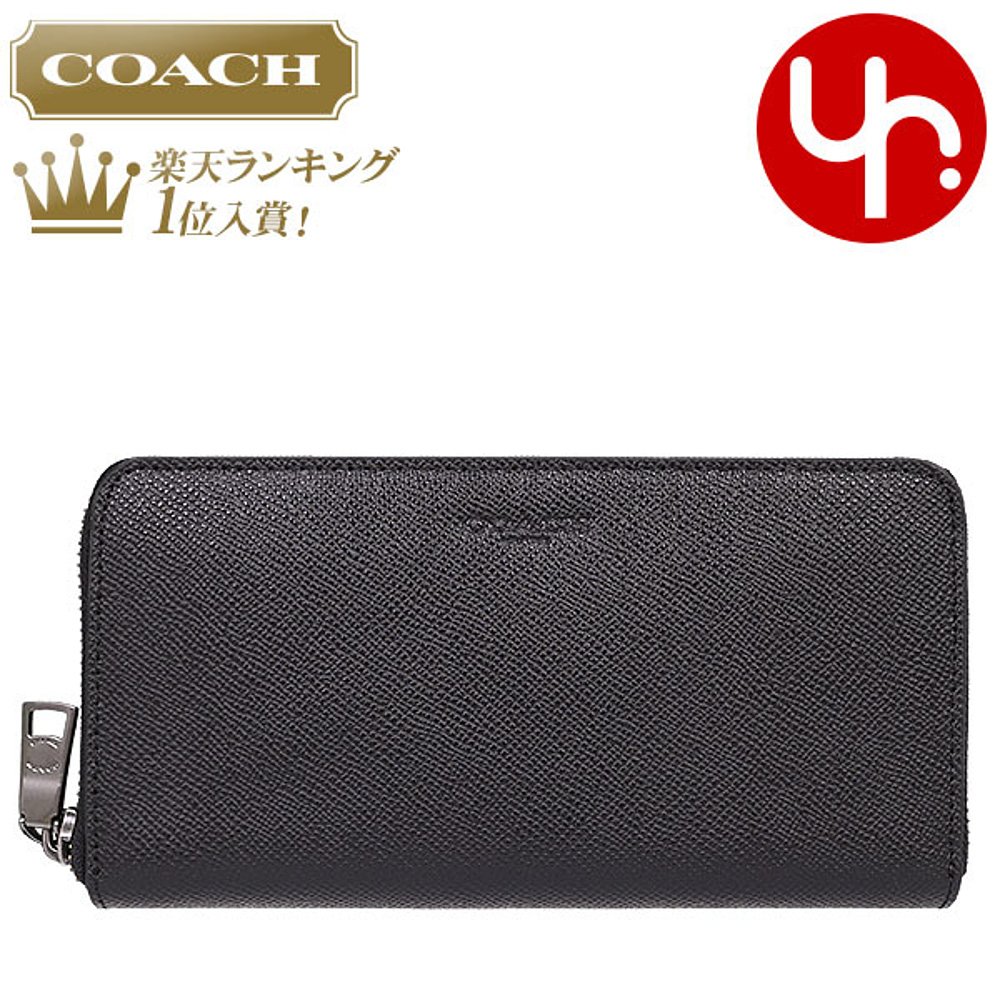 日本直邮COACH 长钱包 F58107 Coach 皮革手风琴式拉链男士女士