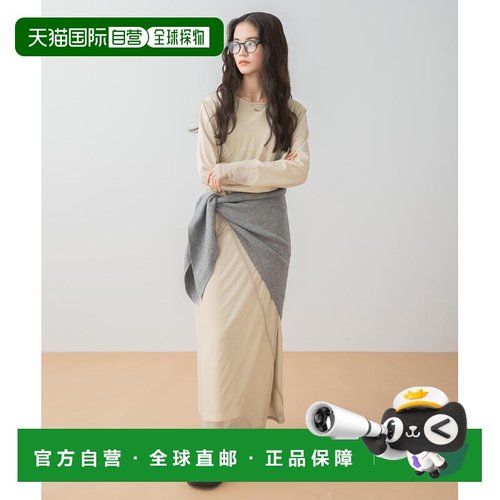 日本直邮SENSE OF PLACE 女装 荷叶边拼接设计 半透明叠层连衣裙