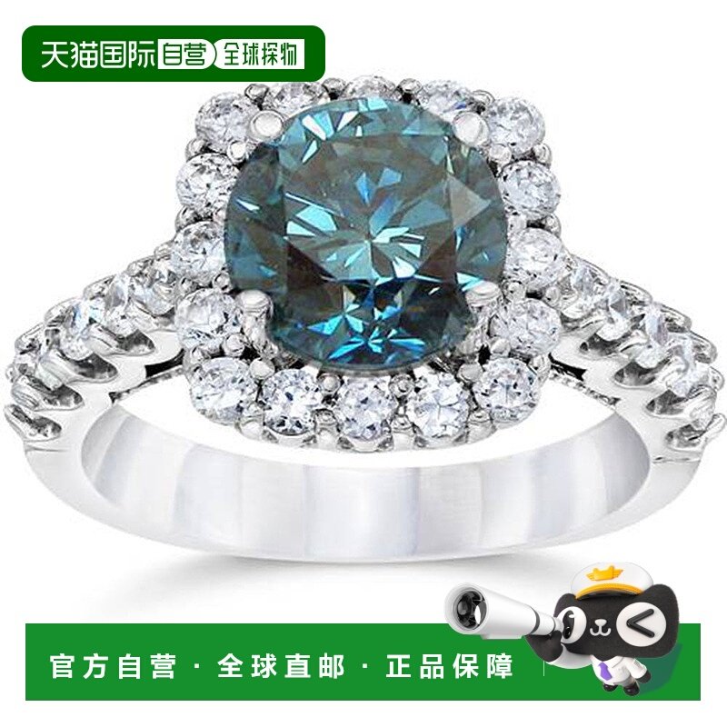 自营 pompeii34 克拉蓝色钻石订婚戒指 14K 白金 - 14k 白金 美国