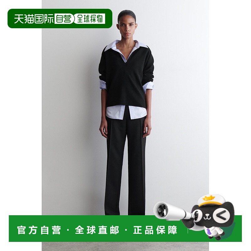 自营欧洲直邮COS 女士羊毛混纺西装裤直筒裤阔腿裤