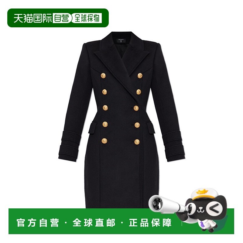 香港直邮BALMAIN 女士大衣 FF1UB065WB500PA AW2025 黑色 10 Bott