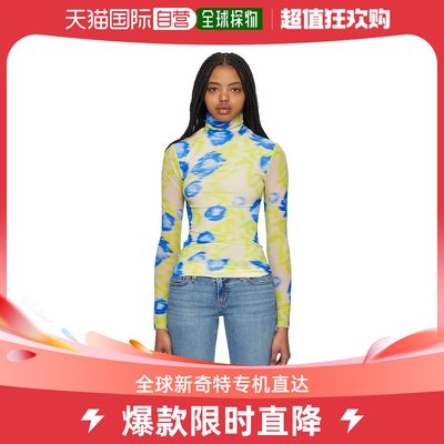 香港直邮潮奢 GANNI 甘尼 女士绿色 & 蓝色高领衫