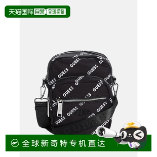 美国奥莱直发 黑色标志 自营 guess多拉链斜挎包