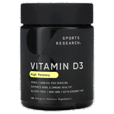 香港直邮Sports Research,维生素 D3优效 360粒