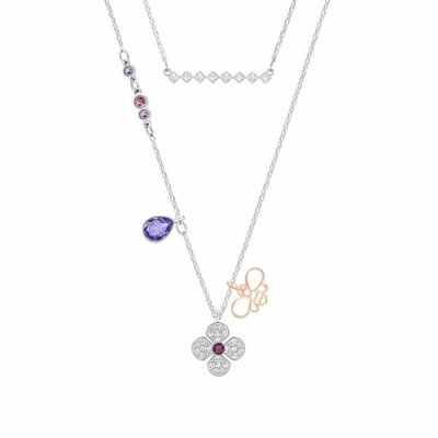 香港直邮SWAROVSKI 施华洛世奇 蜜蜂及四叶草二合一项链 5273297