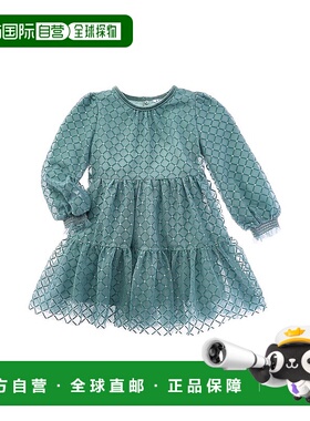 自营 Mayoral Jade Polka Dot Tulle Dress - green 美国奥莱直发