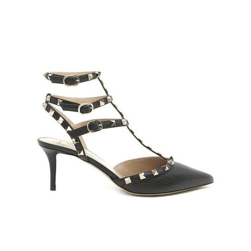 VALENTINO 女士高跟鞋 QW2S0375VCE0NO CO 黑色 铆钉高跟鞋