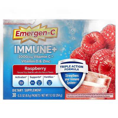 香港直邮益满喜,Immune+ 维生素 C + 维生素 D 和锌，覆盆子，30