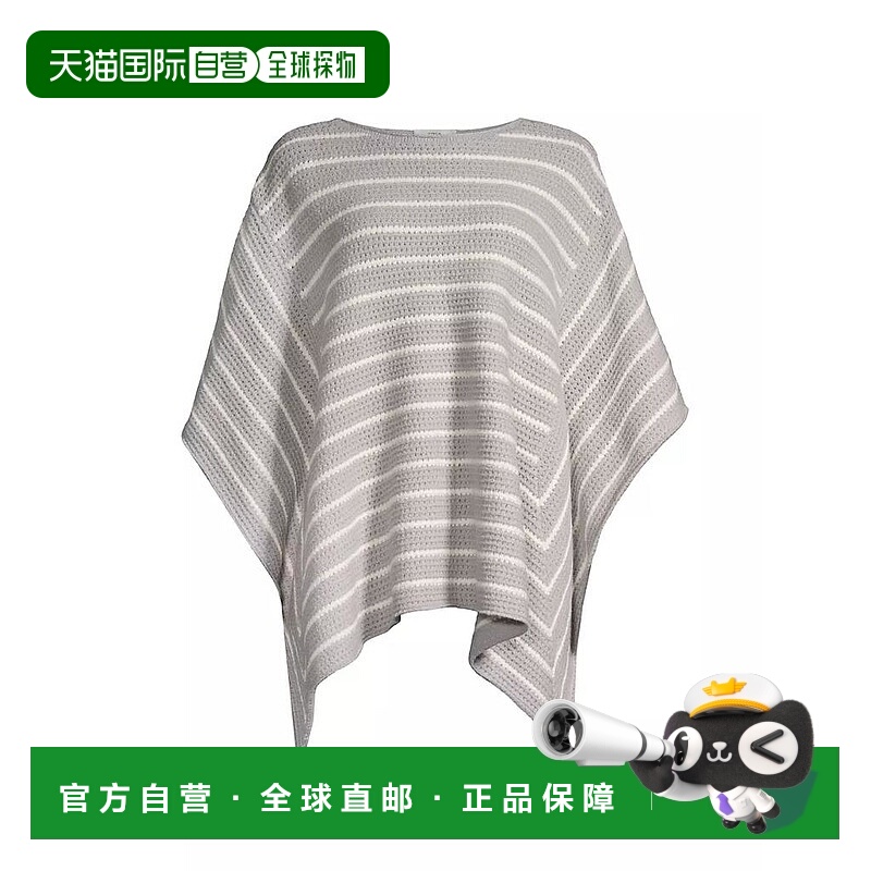 1h可退 【美国直邮】Vince 条纹棉质钩编斗篷 女装毛呢外套 船领