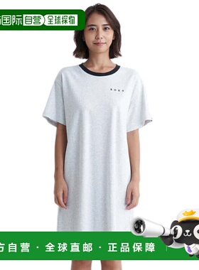 日本直邮ROXY GETTING LOST IN PARADISE 标志后背印花及膝连衣裙