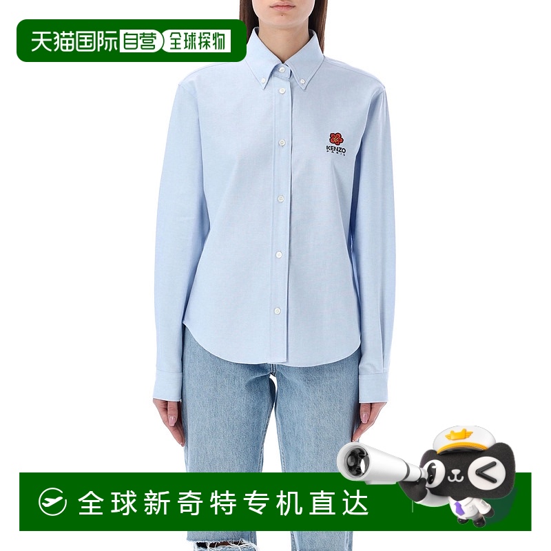1h可退 香港直邮KENZO 女士衬衫 FD52CH0879LO64 AW2023 蓝色修身