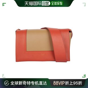 香港直邮CELINE AQO 180263 女士粉色和棕色拼色皮革单肩斜挎包