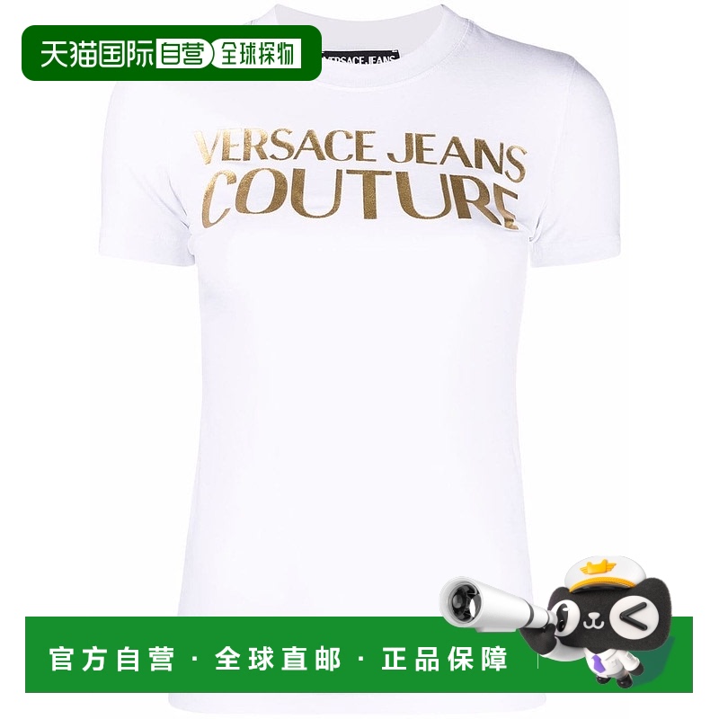 1h可退 香港直邮Versace Jeans Couture 女士T恤 72HAHT01CJ03TG0