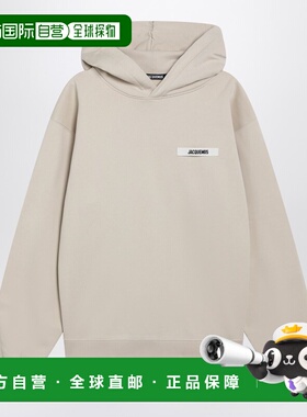 1h可退 香港直邮Jacquemus 男士 浅褐色罗缎徽标运动衫 HOM00247A