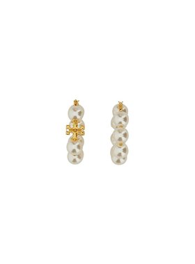 TORY BURCH 女士耳饰 140674960 CO 白色 KIRA HOOP EARRING