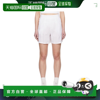 1h可退 香港直邮MaxMara 麦斯玛拉 女士 白色 Canale 短裤 241614