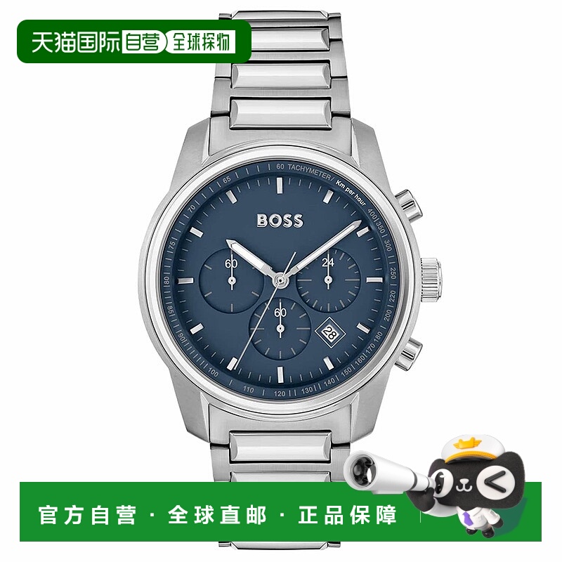 自营Hugo Boss男式Trace蓝色表盘手表-蓝色 美国奥莱直发