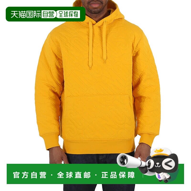 自营 Moschino男式黄色全身标志刺绣连帽衫-黄色 美国奥莱直发