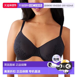自营Wacoal Confidence Boost Underwire Bra Women's Black Flor