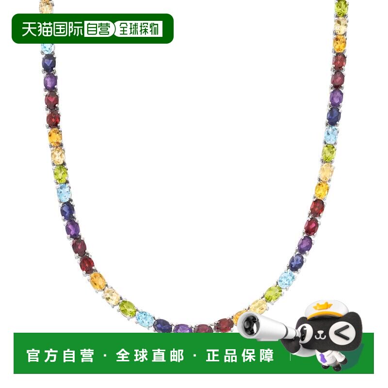 自营925 纯银 Ross-Simons 多宝石网球项链 - 20 英寸 美国奥莱直