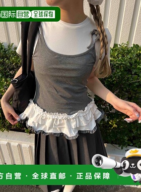 1h可退 日本直邮WC 女士双拼假层次设计吊带T恤 WCK25SS013