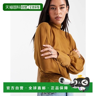 女士 ASOS 设计蝙蝠袖 高领衫 上衣 1h可退 ochre 香港直邮潮奢