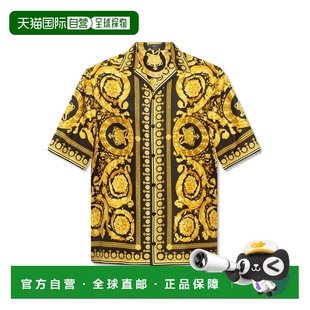范思哲男装 香港直邮VERSACE crov短袖 Men 真丝印花衬衫