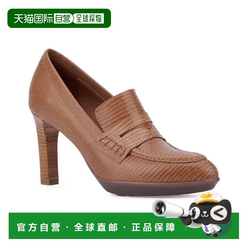 自营 Aquatalia Rella 防风雨皮革高跟鞋 - 棕色 美国奥莱直发