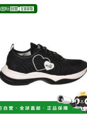 香港直邮moschino 爱莫斯奇诺 女士 黑色聚酯运动鞋 JA15315G1IIZ