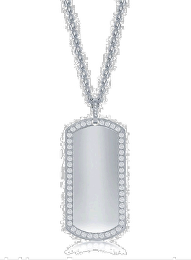 自营blackjack不锈钢 CZ 狗牌 ID 项链 美国奥莱直发
