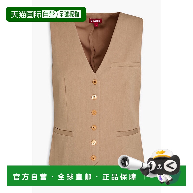 香港直邮Staud 女士 Brett 斜纹布背心 5613685CAMEL