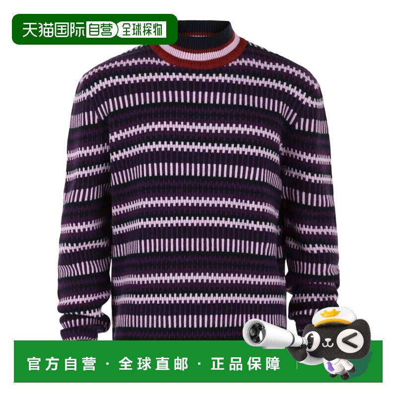 自营salvatore ferragamo条纹羊绒混纺毛衣-多色 美国奥莱直发