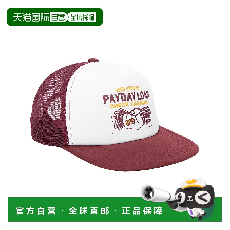 1h可退 日本直邮HUF PAY DAY 平沿帽 男女同款调节帽 25S_HT80094