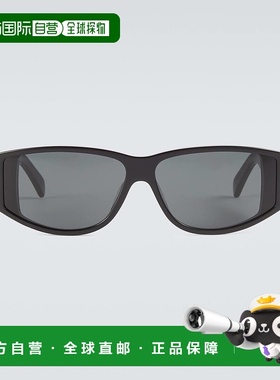 1h可退 香港直邮Celine 思琳 男士 矩形醋纤太阳眼镜 black黑色
