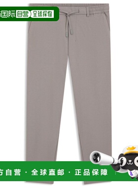 自营bossRelaxed-fit trousers in waffle fabric - light grey